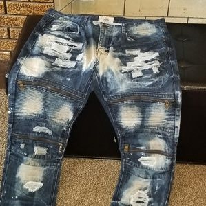 Blue smoke rise jeans